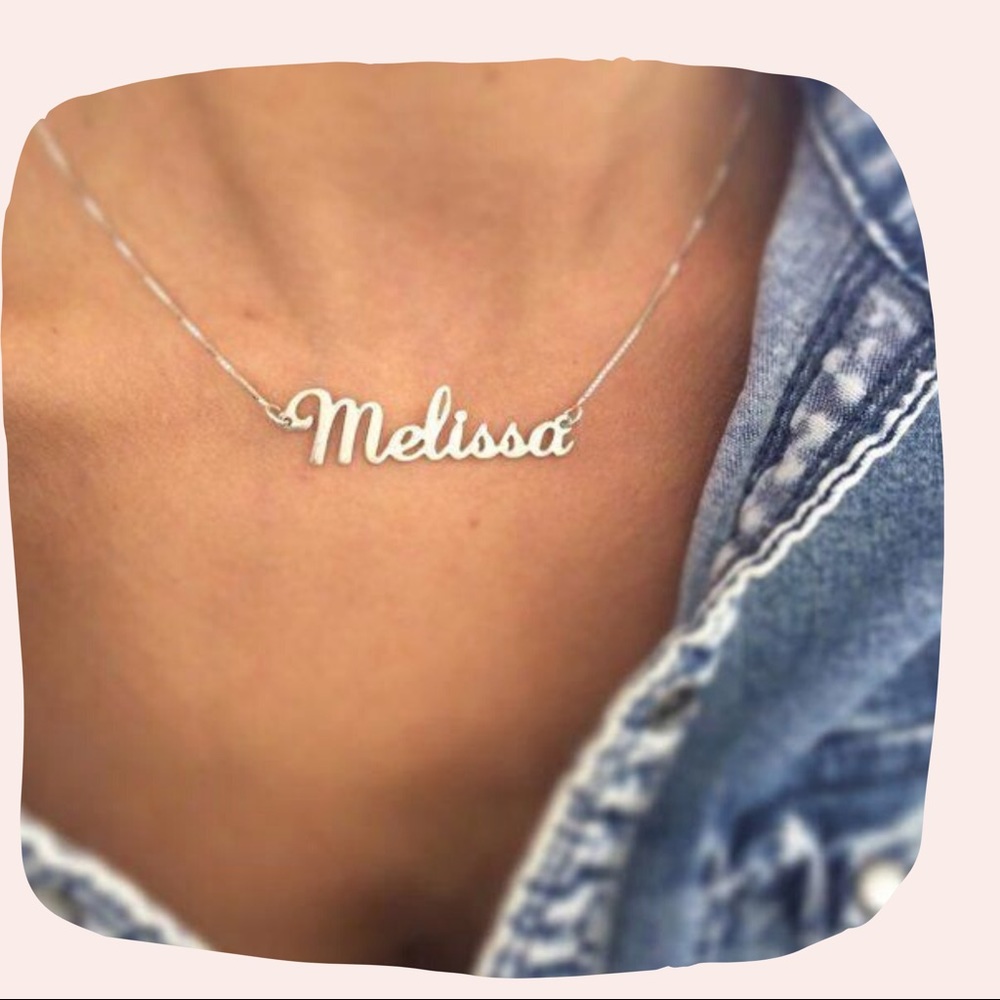 Silver Signature Name Necklace
